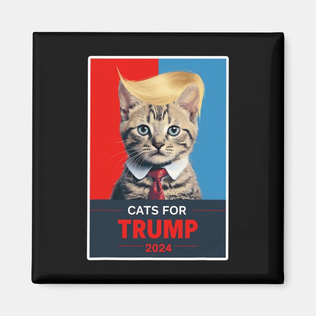 Cats For Trump 2024 Election 1  Magnet (Front)