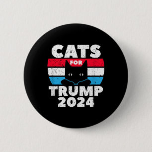 Cats For Trump 2024 Election 6 Cm Round Badge