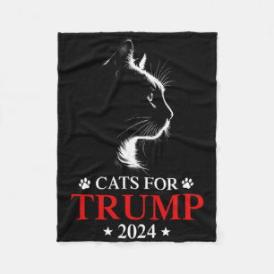 Cats For Trump 2024 Election Make Cats Safe Again Fleece Blanket