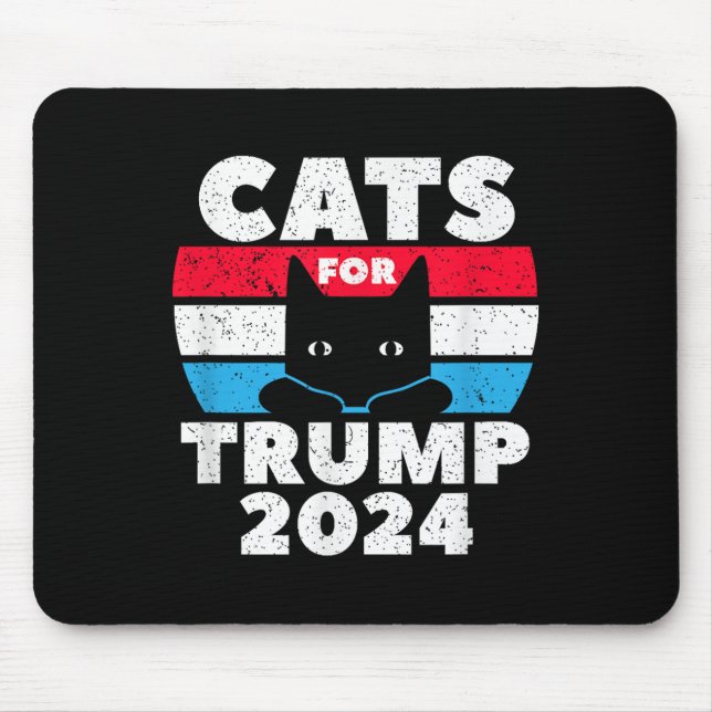 Cats For Trump 2024 Election  Mouse Pad (Front)