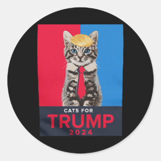 Cats For Trump 2024 Funny Tee For Vance Trump 2024 Classic Round Sticker