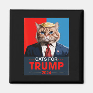 Cats For Trump 2024 Funny Vote For Trump Cats 2024 Magnet