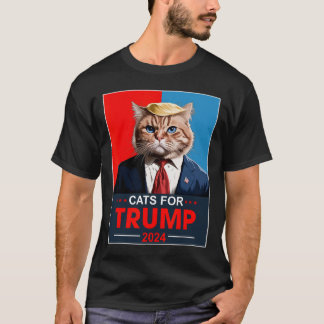 Cats For Trump 2024 Funny Vote For Trump Cats 2024 T-Shirt