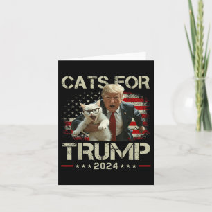 Cats For Trump 2024 Funny Vote For Trump - Cats 20 Card