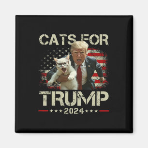 Cats For Trump 2024 Funny Vote For Trump - Cats 20 Magnet