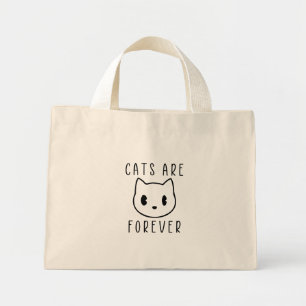 cats forever cat lovers design mini tote bag