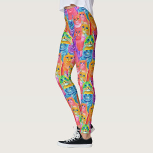 Cats Friends Colourful Fun Leggings