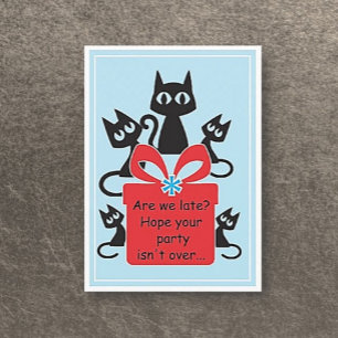 Cats! Fun Flat birthday card! Card