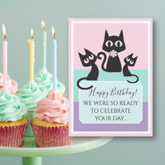 Cats! Funny! Cute Birthday Card (Creator Uploaded)