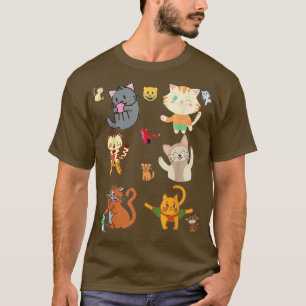 Cats Funny Kittens Cat Lovers Cool Feline Animal T-Shirt