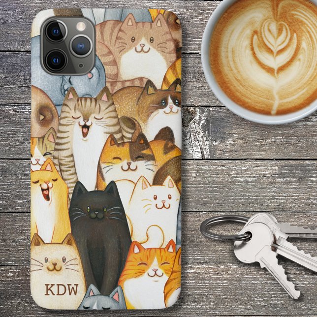 Cats Galore Monogram  Case-Mate iPhone Case (Creator Uploaded)
