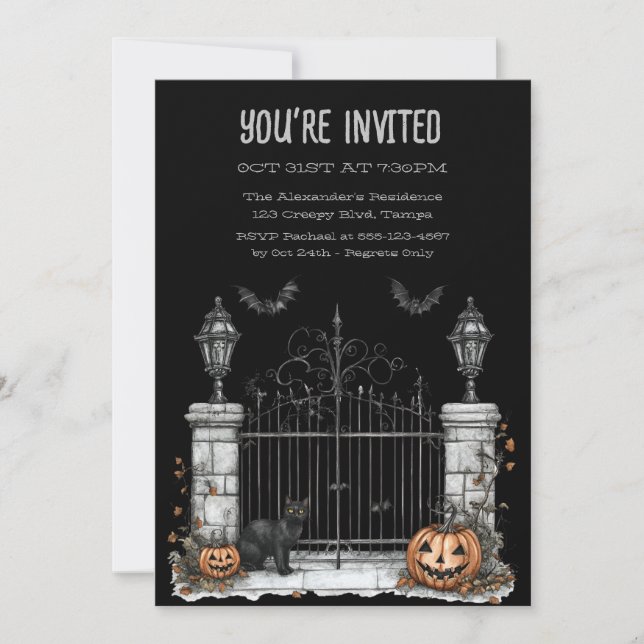 Cats Gatekeeper Custom Fun Invitation (Front)