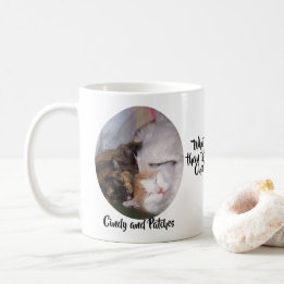Cats Greater Love Two Photos and Names Coffee Mug
