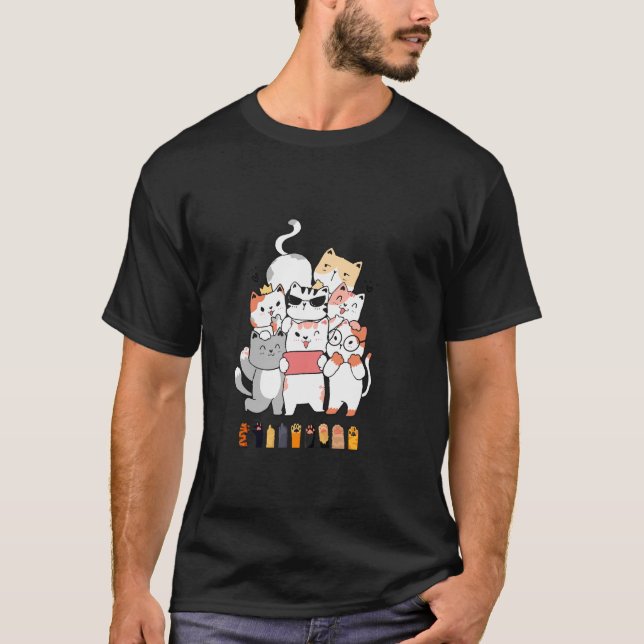 cats group design  T-Shirt (Front)