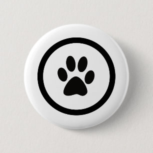 cat's hand 6 cm round badge