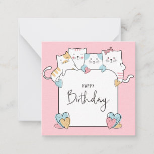 Cats Happy Birthday Card