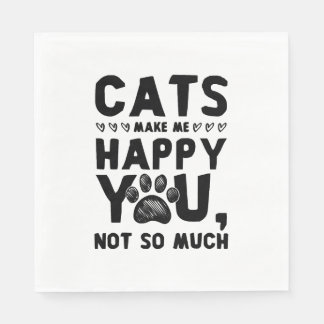 cats happy napkin