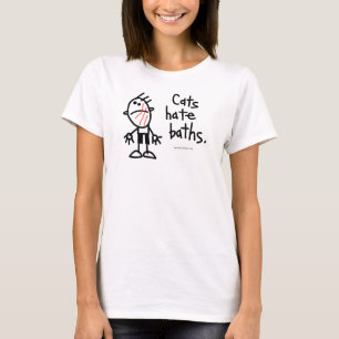 Cats hate baths. T-Shirt