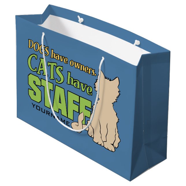 CATS HAVE STAFF custom gift bags (Back Angled)