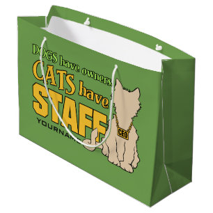 CATS HAVE STAFF custom gift bags