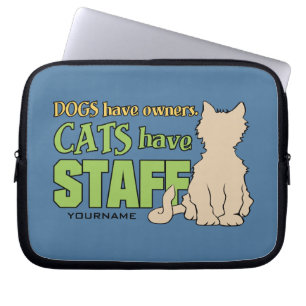 CATS HAVE STAFF custom laptop sleeves