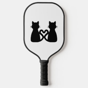 cats heart black pickleball paddle