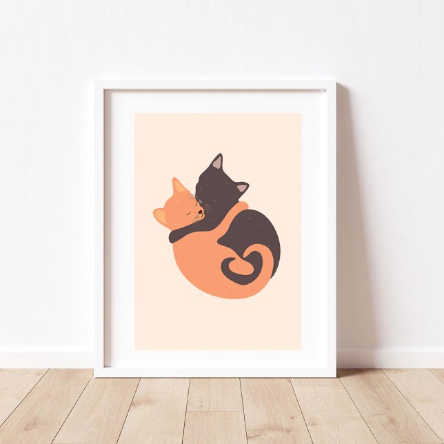 Cats Hugging Poster (Creator Uploaded)
