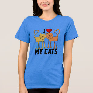 Cats: I Love My Cats Tri-Blend Shirt
