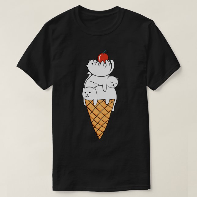 Cats Ice cream T-Shirt (Design Front)