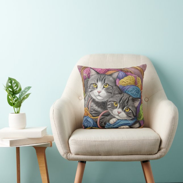 Cats in a Basket Cushion (Chair)