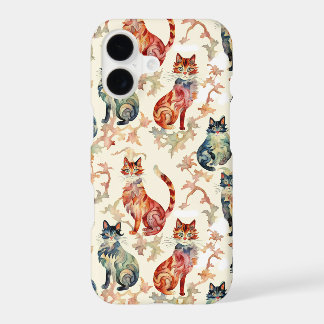 Cats in a Chinese Watercolor Pattern