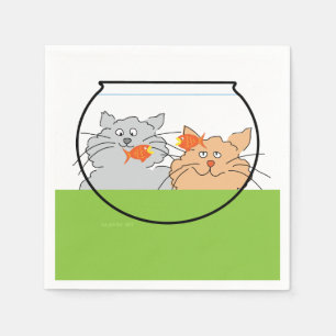 Cats in a Fishbowl Napkin