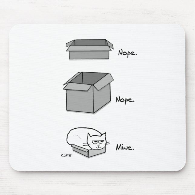 Cats in Boxes - Funny Cat Mouse Pad (Front)