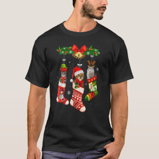 Cats in Christmas Sock Pyjamas Xmas Holiday For Me T-Shirt