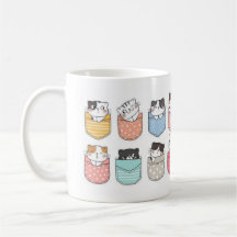 Cats in Colourful Pockets Mug