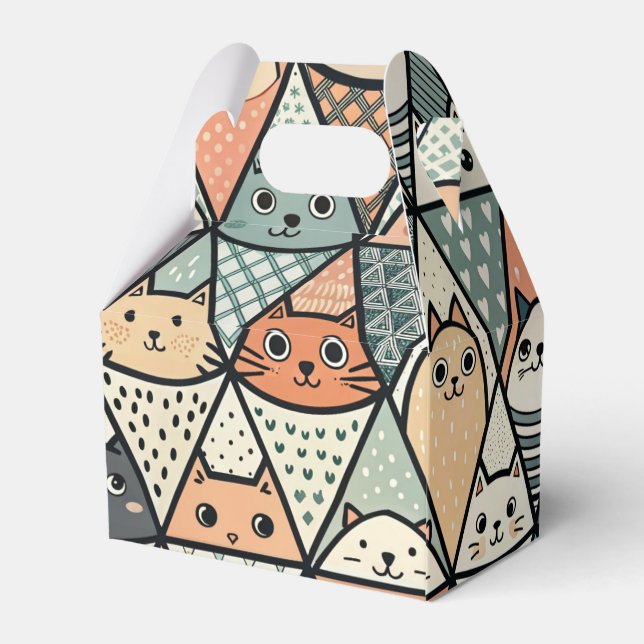 Cats In Cones Favour Box (Back Side)