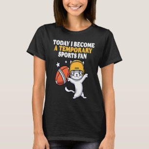 Cats in Football Helmets Cheering On My Team Footb T-Shirt