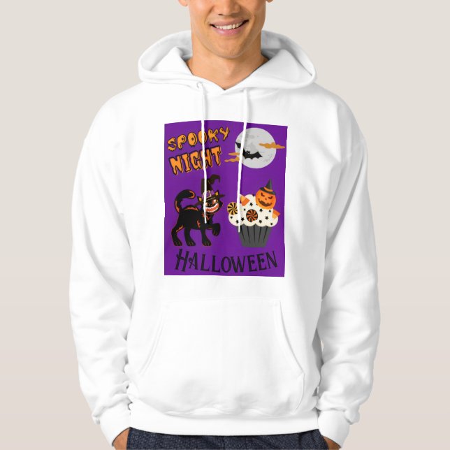 cats in halloween editable hoodie (Front)