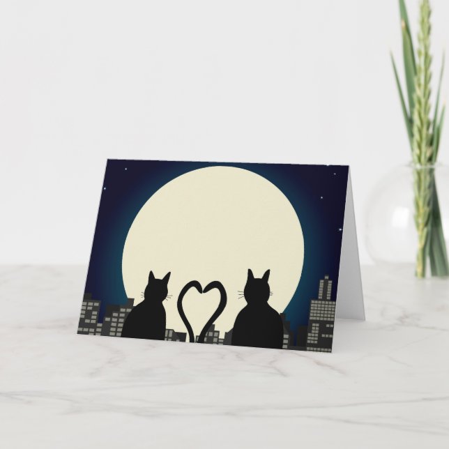 Cats in love card (Front)