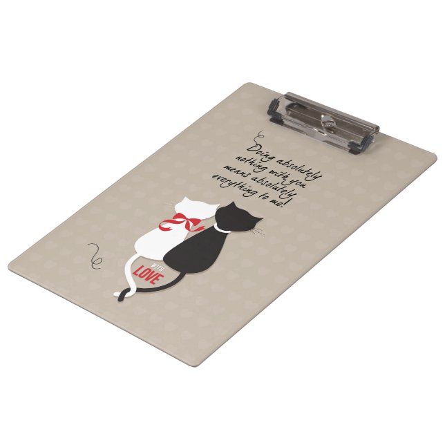 Cats in Love Clipboard (Angled)