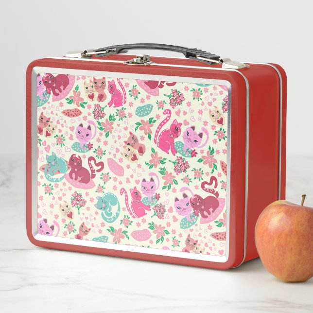 Cats in Love Double-sided Cute Pets Lunch Box (In Situ)