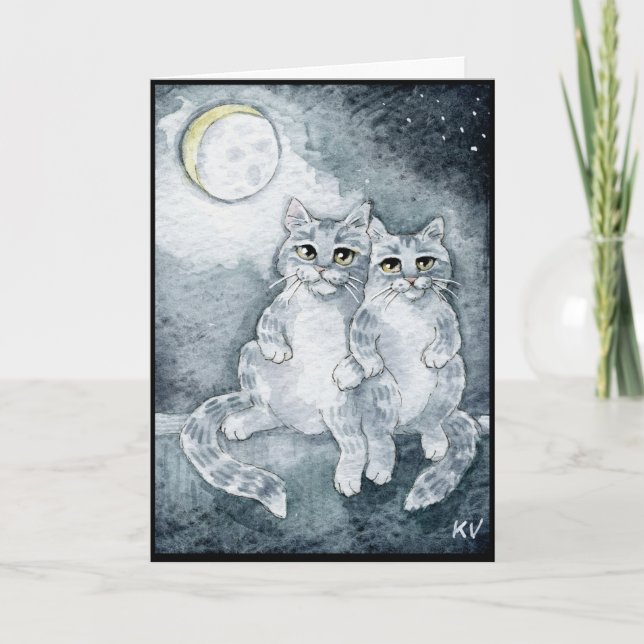 Cats in Love greeting card (Front)