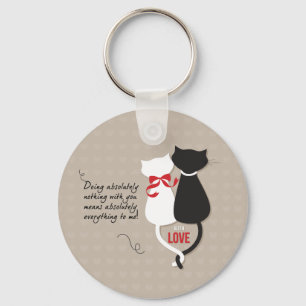 Cats in Love Key Ring