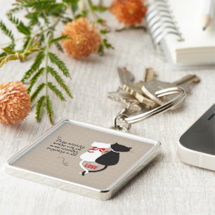 Cats in Love Key Ring