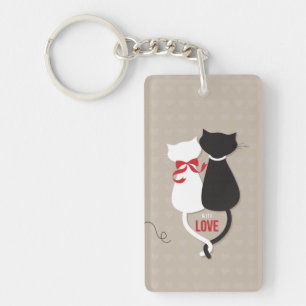 Cats in Love Key Ring