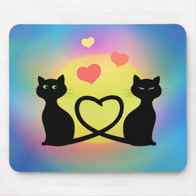 Cats In Love Mouse Pad (Front)