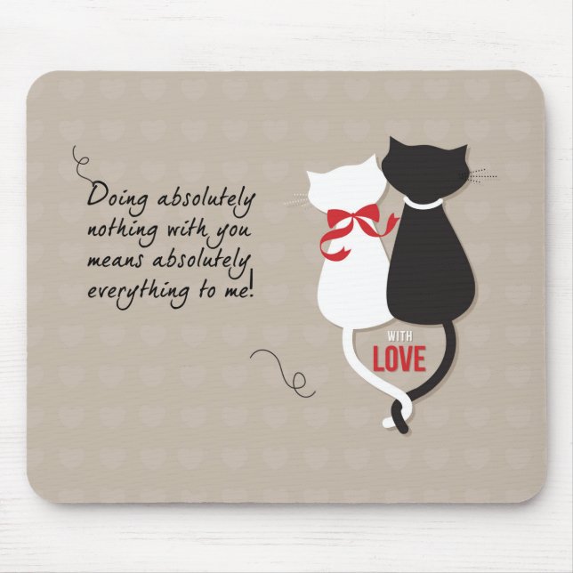 Cats in Love Mouse Pad (Front)