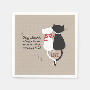 Cats in Love Napkin