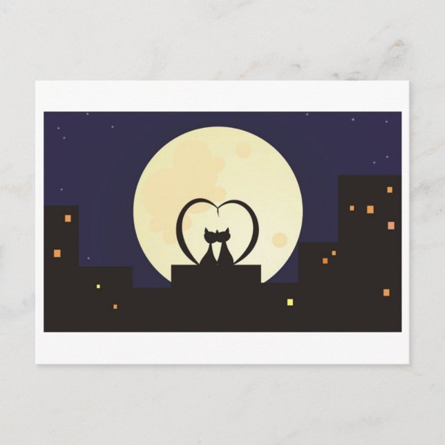 cats in love postcard (Front)