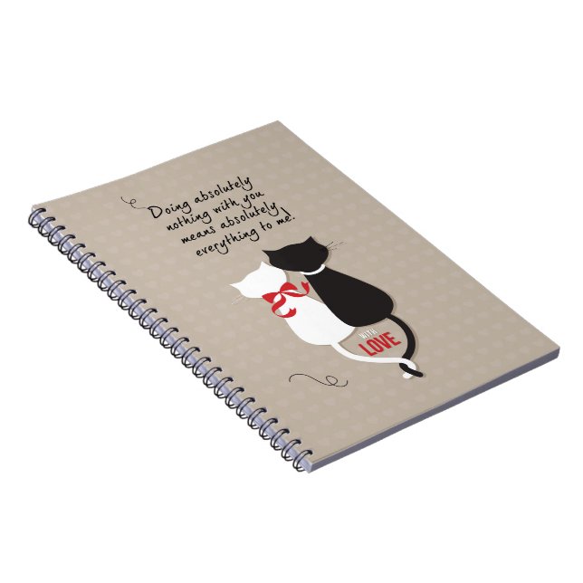 Cats in Love Spiral Notebook (Right Side)